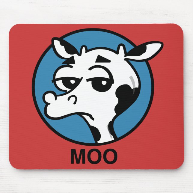 ALFOMBRILLA DE RATÓN FUNNY CARTOON MOO COW MOUSE PAD (Frente)