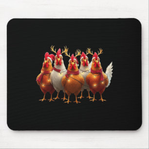 Alfombrilla De Ratón Funny Chicken Navidades Encender Granja Cute Anima