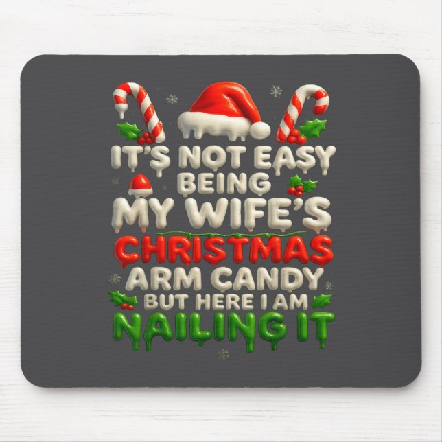 Alfombrilla De Ratón Funny Christmas Arm Candy Husband Holiday Couple H (Frente)