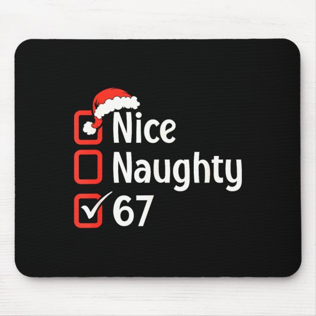 Alfombrilla De Ratón Funny Christmas Checked List Nice Naughty 6 7 Meme (Frente)
