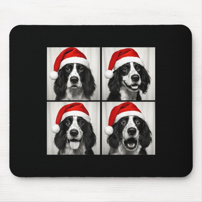 Alfombrilla De Ratón Funny Christmas English Springer Spaniel Santa Pho (Frente)