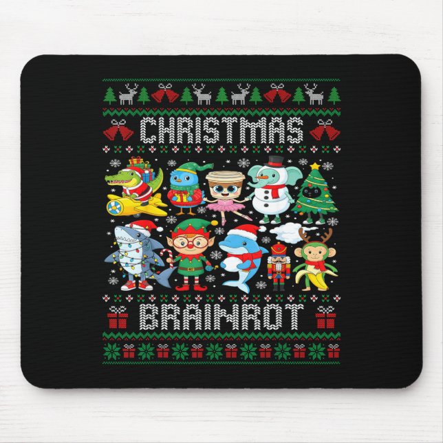 Alfombrilla De Ratón Funny Christmas Italian Brain Rot Italian Brainrot (Frente)