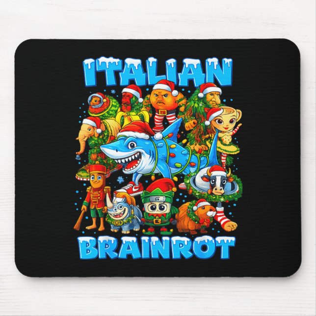 Alfombrilla De Ratón Funny Christmas Italian Brain Rot Italian Brainrot (Frente)
