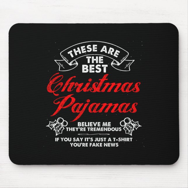 Alfombrilla De Ratón Funny Christmas Pajamas Donald Trump Gag Joke Pjs  (Frente)