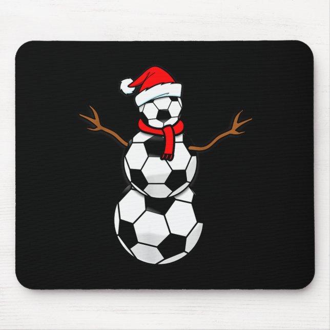 Alfombrilla De Ratón Funny Christmas Soccer Santa Snowman  (Frente)