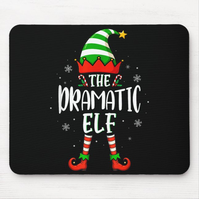 Alfombrilla De Ratón Funny Christmas The Dramatic Elf Family Matching X (Frente)