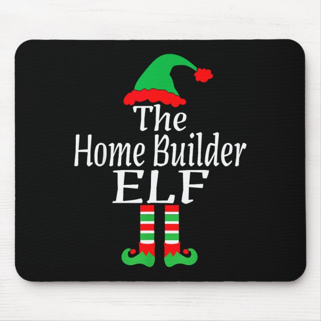 Alfombrilla De Ratón Funny Christmas The Home Builder Elf Developer Arc (Frente)