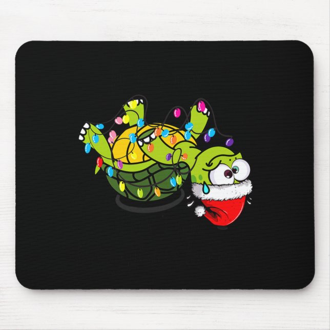 Alfombrilla De Ratón Funny Christmas Turtle It's Fine I'm Fine Everythi (Frente)