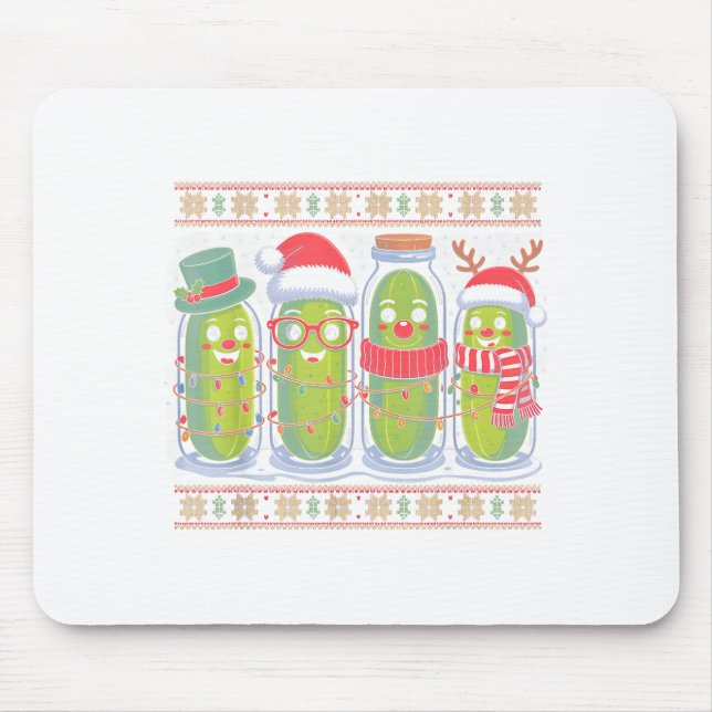 Alfombrilla De Ratón Funny Ckles Christmas Lights Santa Hat Xmas Ugly S (Frente)