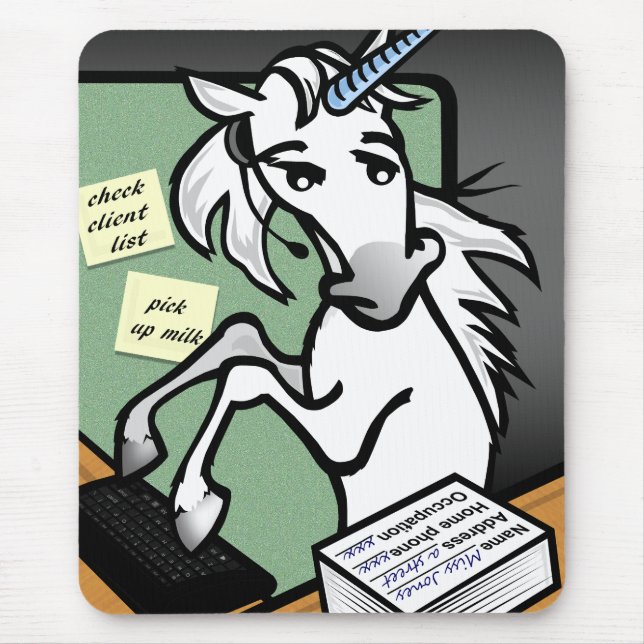 ALFOMBRILLA DE RATÓN FUNNY CLERICAL UNICORN MOUSE PAD (Frente)