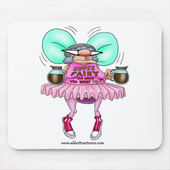 Alfombrilla De Ratón Funny Coffee Fairy Mouse Pad (Frente)