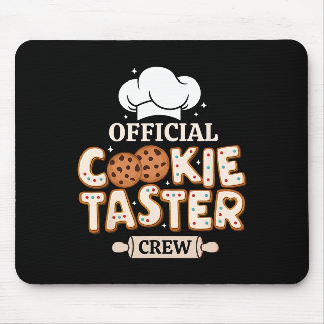 Alfombrilla De Ratón Funny Cookie Taster Crew Funny Baking Team Fami (Frente)