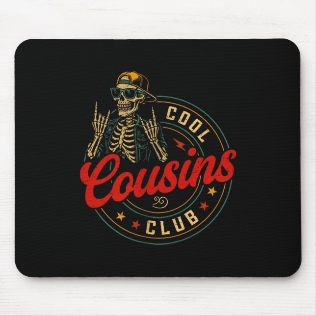 Alfombrilla De Ratón Funny Cool Cousins Club Shirt Cousin Crew Skeleton (Frente)