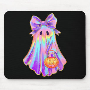 Alfombrilla De Ratón Funny Coquette Bow Ghost Pumpkin Halloween Soky Se