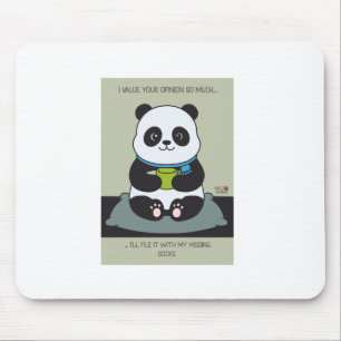 Alfombrilla De Ratón Funny Custom Sarcastic Panda Opinion Coworker Gift