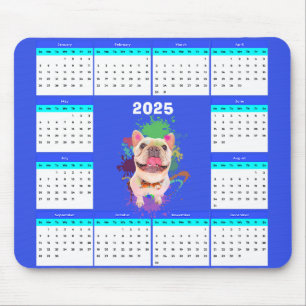 Alfombrilla De Ratón Funny Cute Frenchie Dog Calendar
