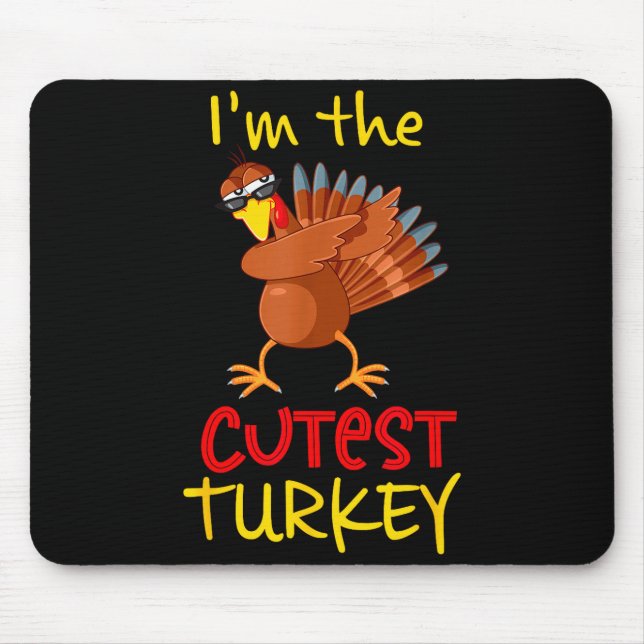 Alfombrilla De Ratón Funny Cutest Turkey Matching Family Group Thanksgi (Frente)