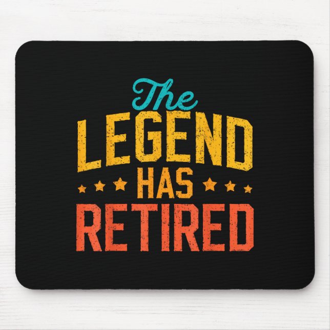 Alfombrilla De Ratón Funny Dad Grandpa Retirement The Legend Has Retire (Frente)