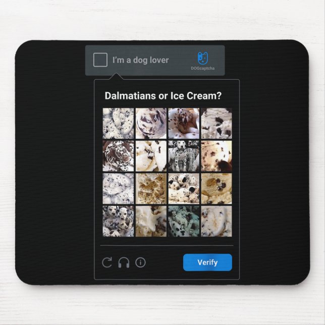 Alfombrilla De Ratón Funny Dalmatian Or Ice Cream Meme Dog Mom Dog Dad  (Frente)