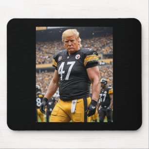 Alfombrilla De Ratón Funny del jugador de fútbol de Fittsburgh de Trump