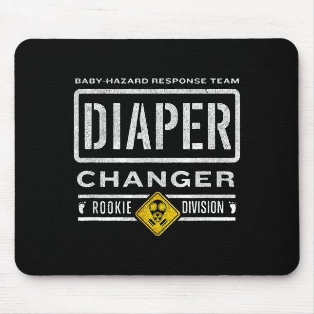 Alfombrilla De Ratón Funny Diaper Changer Duty - Expecting Baby New Dad (Frente)