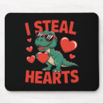 Alfombrilla De Ratón Funny Dinosaur Valentine Design With Hearts<br><div class="desc">Funny Dinosaur Valentine Design With Hearts</div>
