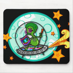 ALFOMBRILLA DE RATÓN FUNNY DISCO ALIEN MOUSE PAD