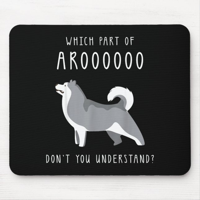 Alfombrilla De Ratón Funny Dog Husky Mom Cut For Girls And Women - Whic (Frente)