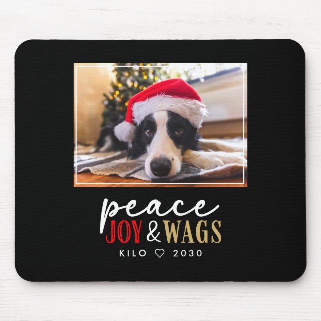 Alfombrilla De Ratón Funny Dog Lover Christmas Photo Cute D  (Frente)