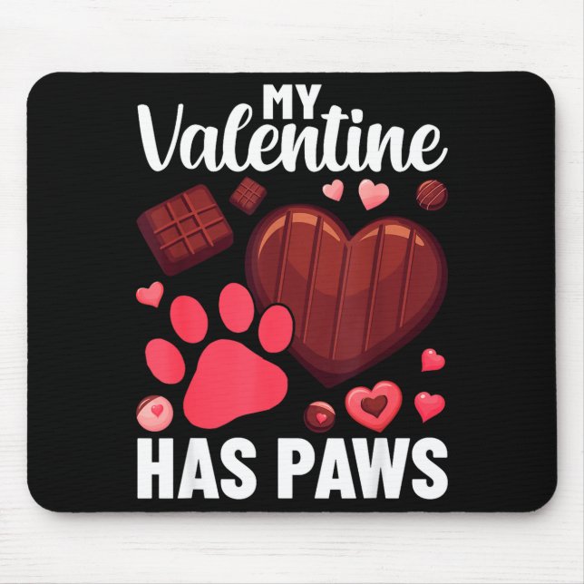 Alfombrilla De Ratón Funny Dog Owner Valentines Day Heart Women Girls  (Frente)