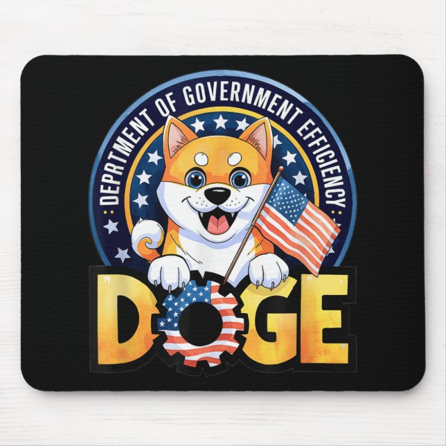 Alfombrilla De Ratón Funny Doge Crypto Meme Departamento Del Gobierno E (Frente)