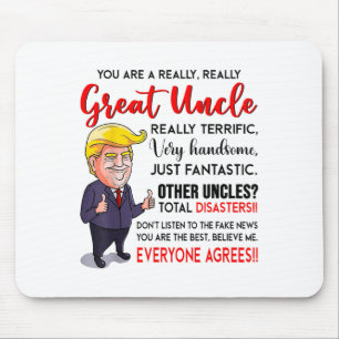 Alfombrilla De Ratón Funny Donald Trump Eres Un Gran Tío, Unc
