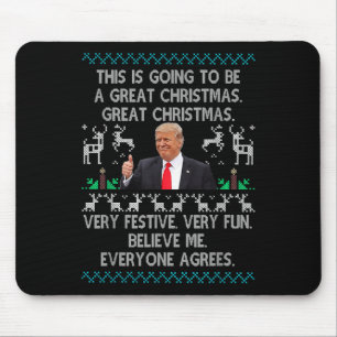 Alfombrilla De Ratón Funny Donald Trump Feliz Navidad Pajamas