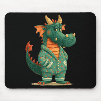 Alfombrilla De Ratón Funny dragon in sleepwear for dragons and pajamas