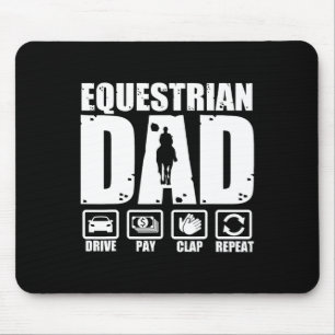 Alfombrilla De Ratón Funny ecuestre papá caballo jinete padre Humor Fat