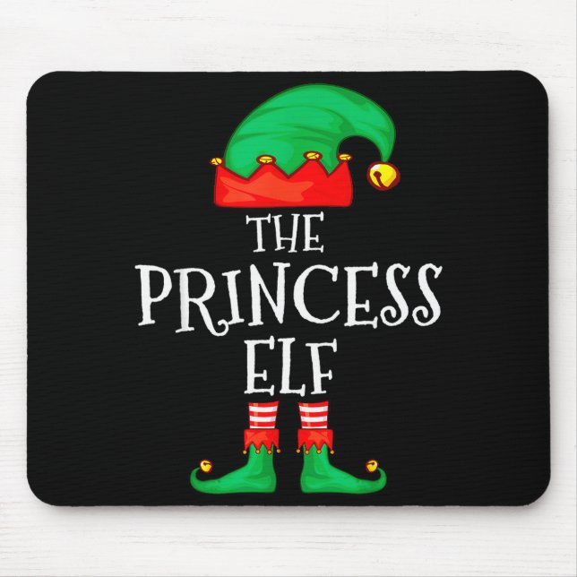 Alfombrilla De Ratón Funny Elf Family Christmas Princess Elf Sweater Me (Frente)