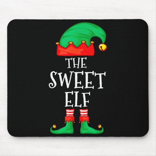 Alfombrilla De Ratón Funny Elf Family Christmas The Sweet Elf Sweater M (Frente)
