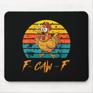 Alfombrilla De Ratón Funny F-caw-f Camisetas de pollo, Sunset Vintage F