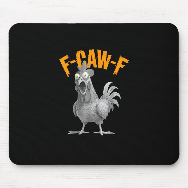 Alfombrilla De Ratón Funny F-Caw-F Chicken F-Caw-F Chicken Retro Classi (Frente)