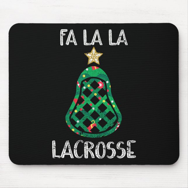 Alfombrilla De Ratón Funny Fa La Lacrosse Player Lax Navidades (Frente)