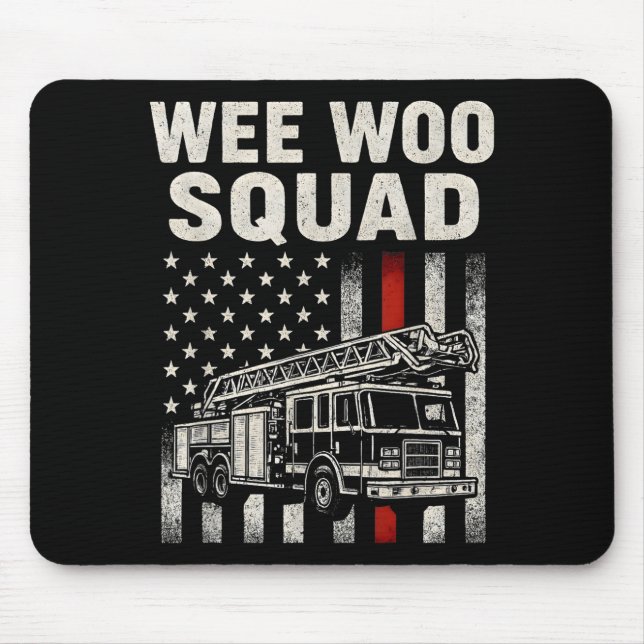 Alfombrilla De Ratón Funny Firefighter Art For Men Women Kids Fire Truc (Frente)