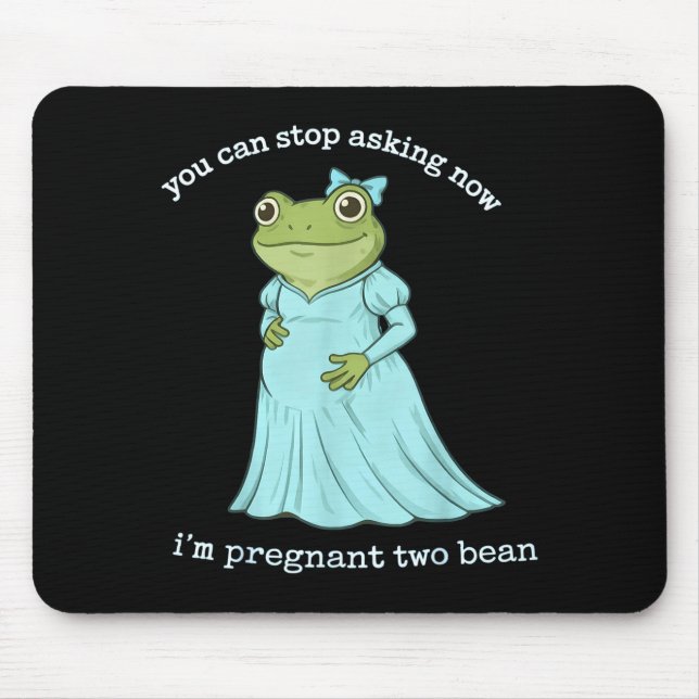 Alfombrilla De Ratón Funny Frog Pregnancy Announcement Medieval Pregnan (Frente)