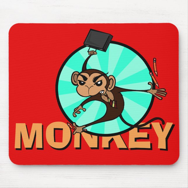 ALFOMBRILLA DE RATÓN FUNNY FRUSTRATION MONKEY HORIZONTAL MOUSE PAD (Frente)