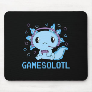 Alfombrilla De Ratón Funny Gamesolotl Anime Kawaii Gaming Axolotl Video