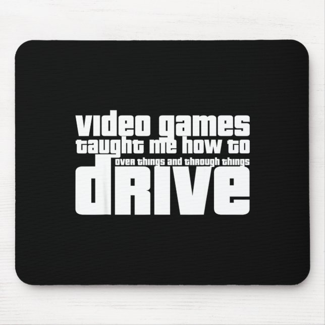 Alfombrilla De Ratón Funny Gaming New Driver Video Game Driving Instruc (Frente)