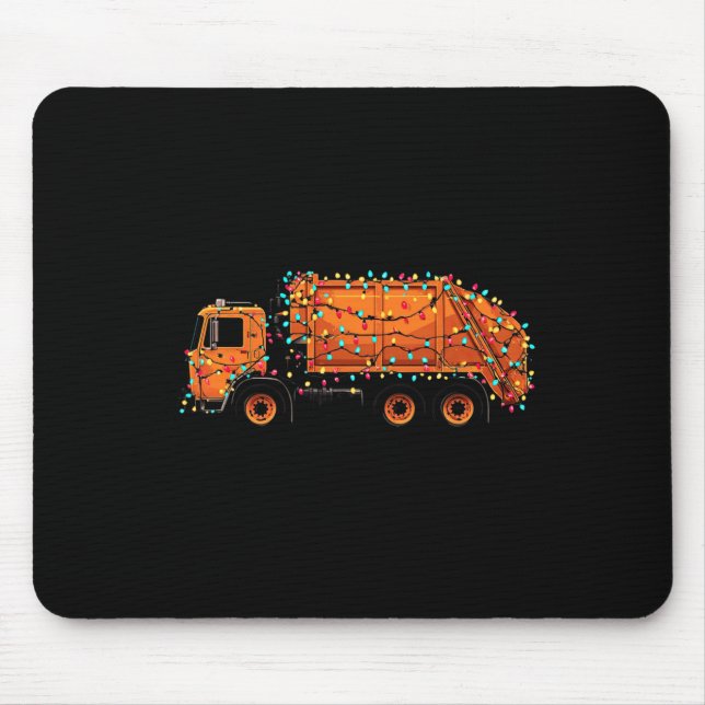 Alfombrilla De Ratón Funny Garbage Truck Christmas Graphics Lights Love (Frente)