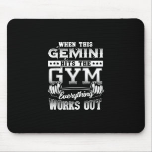 Alfombrilla De Ratón Funny Gemini Gym Workout Design