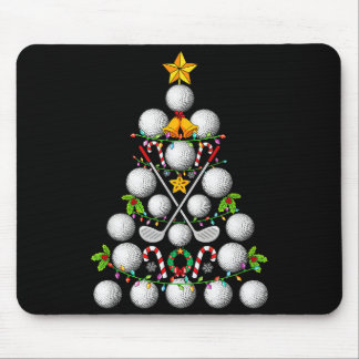 Alfombrilla De Ratón Funny Golf Ball Christmas Tree Christmas Golf Love