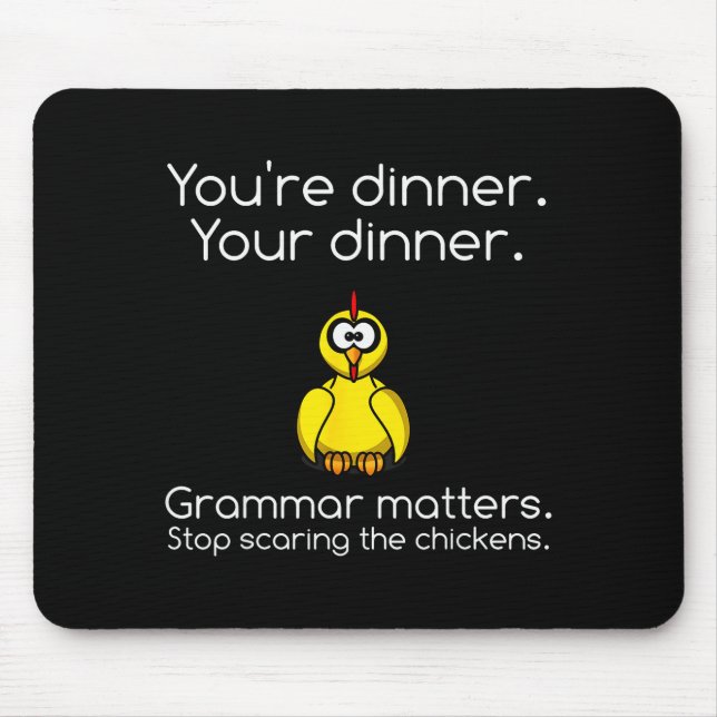 Alfombrilla De Ratón Funny Grammar - Stop Ing The Chickens Shirts  (Frente)
