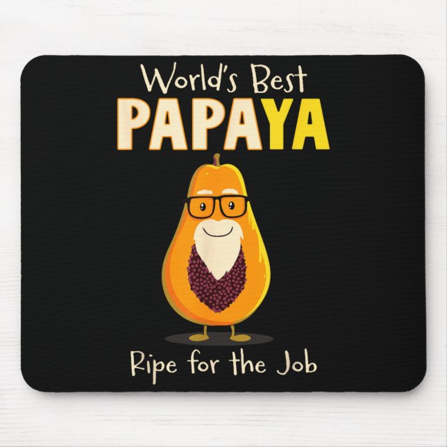 Alfombrilla De Ratón Funny Grandfather World's Papa Papaya Pun  (Frente)